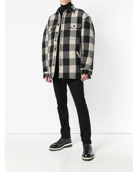 Мужская черно-белая куртка-рубашка от R13