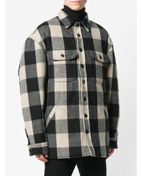 Мужская черно-белая куртка-рубашка от R13