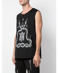 Мужская черно-белая майка с принтом от Haculla