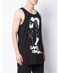 Мужская черно-белая майка с принтом от Haculla