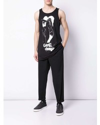 Мужская черно-белая майка с принтом от Haculla