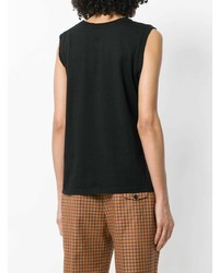 Женская черно-белая майка с принтом от Facetasm