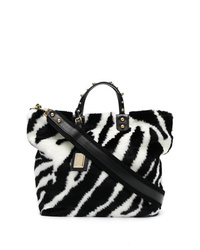 Черно-белая меховая сумка через плечо от Dolce & Gabbana