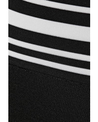 Черно-белая мини-юбка в горизонтальную полоску от Balmain