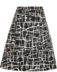 Черно-белая мини-юбка с геометрическим рисунком от Marni
