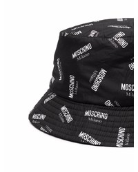 Мужская черно-белая панама с принтом от Moschino