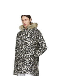 Мужская черно-белая парка от Wacko Maria