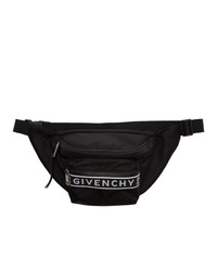 Мужская черно-белая поясная сумка из плотной ткани от Givenchy