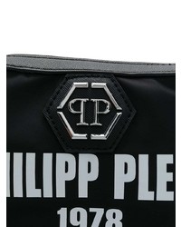 Мужская черно-белая поясная сумка из плотной ткани от Philipp Plein