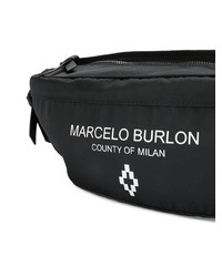 Мужская черно-белая поясная сумка от Marcelo Burlon County of Milan