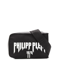 Мужская черно-белая поясная сумка от Philipp Plein