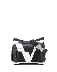 Мужская черно-белая поясная сумка от Valentino