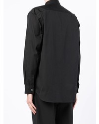Мужская черно-белая рубашка с длинным рукавом с принтом от Comme Des Garcons SHIRT