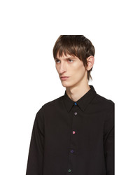 Мужская черно-белая рубашка с длинным рукавом от Ps By Paul Smith