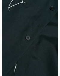 Мужская черно-белая рубашка с длинным рукавом от McQ Alexander McQueen