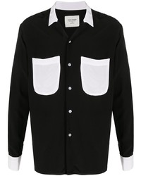 Мужская черно-белая рубашка с длинным рукавом от Noon Goons