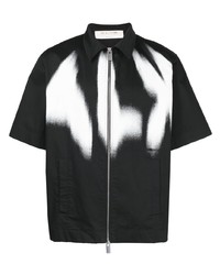 Мужская черно-белая рубашка с коротким рукавом с принтом от 1017 Alyx 9Sm