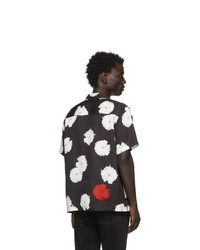 Мужская черно-белая рубашка с коротким рукавом с цветочным принтом от Saturdays Nyc