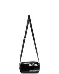 Черно-белая сумка через плечо из плотной ткани с принтом от Burberry