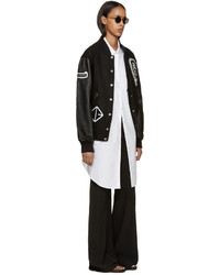 Женская черно-белая университетская куртка от Opening Ceremony