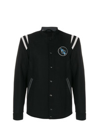 Мужская черно-белая университетская куртка от Lanvin