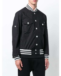 Мужская черно-белая университетская куртка от Dolce & Gabbana