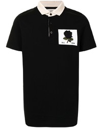 Мужская черно-белая футболка-поло с вышивкой от Kent & Curwen