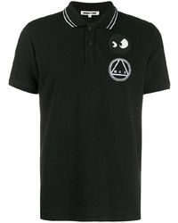 Мужская черно-белая футболка-поло с вышивкой от McQ Alexander McQueen