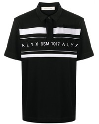 Мужская черно-белая футболка-поло с принтом от 1017 Alyx 9Sm