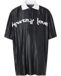 Мужская черно-белая футболка-поло с принтом от Burberry