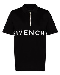 Мужская черно-белая футболка-поло с принтом от Givenchy
