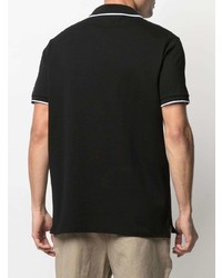 Мужская черно-белая футболка-поло с принтом от Paul & Shark