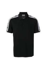 Мужская черно-белая футболка-поло с принтом от Versus