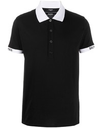 Мужская черно-белая футболка-поло от Balmain