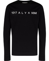 Мужская черно-белая футболка с длинным рукавом с принтом от 1017 Alyx 9Sm