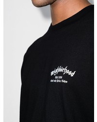 Мужская черно-белая футболка с длинным рукавом с принтом от Neighborhood