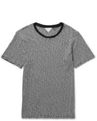 Мужская черно-белая футболка с круглым вырезом в горизонтальную полоску от Rag and Bone