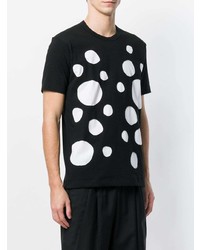 Мужская черно-белая футболка с круглым вырезом в горошек от Comme Des Garcons SHIRT