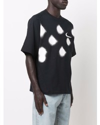 Мужская черно-белая футболка с круглым вырезом в горошек от Nike X Off-White