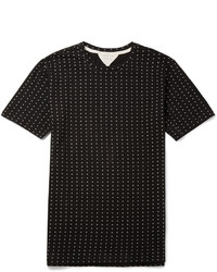 Мужская черно-белая футболка с круглым вырезом в горошек от rag & bone
