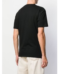 Мужская черно-белая футболка с круглым вырезом с вышивкой от Raf Simons