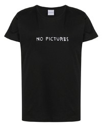 Мужская черно-белая футболка с круглым вырезом с вышивкой от Nasaseasons