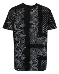 Мужская черно-белая футболка с круглым вырезом с "огурцами" от Givenchy