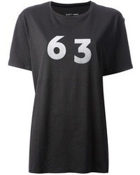 Женская черно-белая футболка с круглым вырезом с принтом от 6397