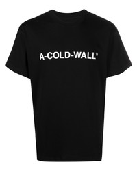 Мужская черно-белая футболка с круглым вырезом с принтом от A-Cold-Wall*