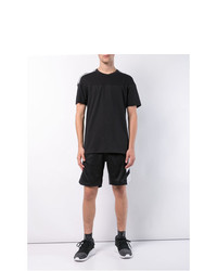 Мужская черно-белая футболка с круглым вырезом с принтом от adidas