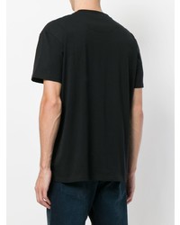 Мужская черно-белая футболка с круглым вырезом с принтом от Valentino