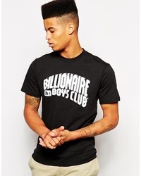 Мужская черно-белая футболка с круглым вырезом с принтом от Billionaire Boys Club