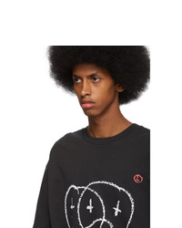 Мужская черно-белая футболка с круглым вырезом с принтом от Ksubi