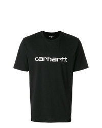 Мужская черно-белая футболка с круглым вырезом с принтом от Carhartt